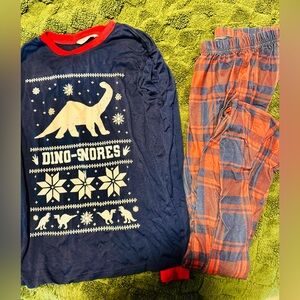 Dino-snores Christmas pajamas